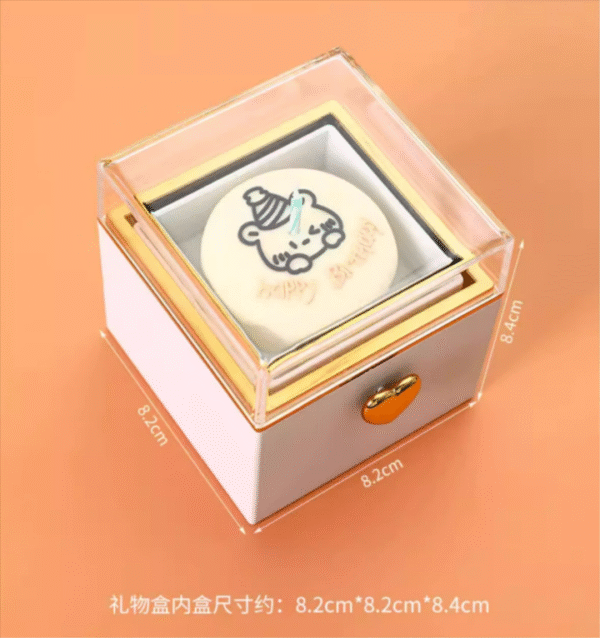 Light candle bear cake surprise rotating ring box - Image 2